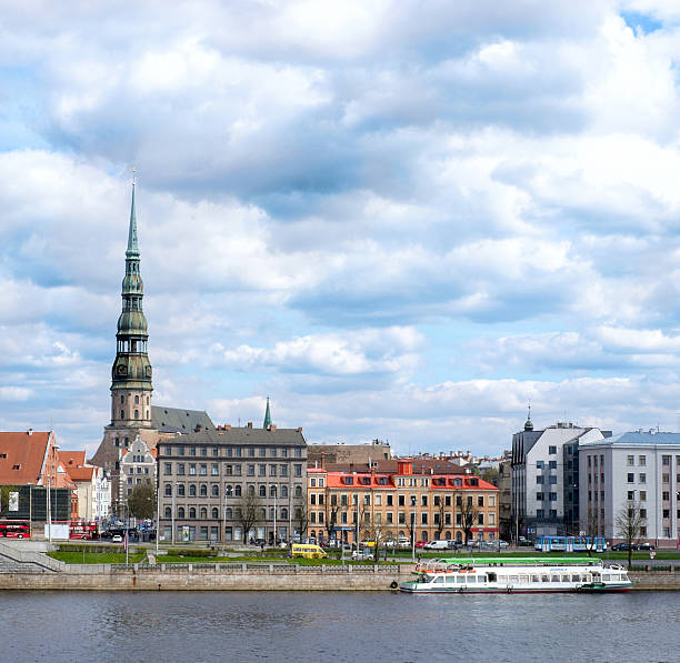 Riga, Latvia - May 4, 2015: View to Old town of Riga, Latvia on May 4 2015. Riga is the capital of Latvia.