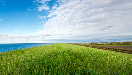 Here you see the the polder land is lower then the sea,what is iconic for the Netherlands