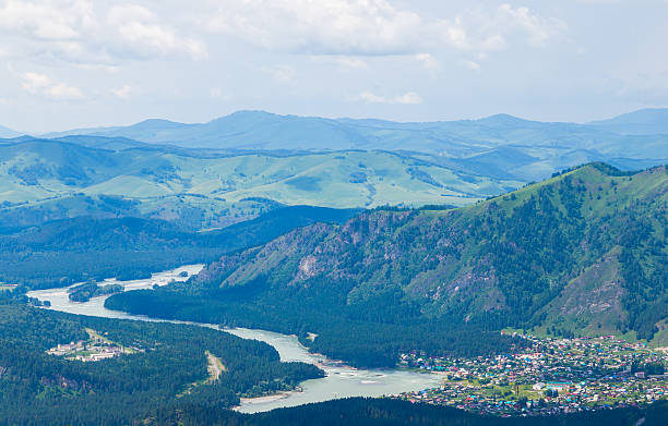 istock view from great height of  valley and  river 494568092