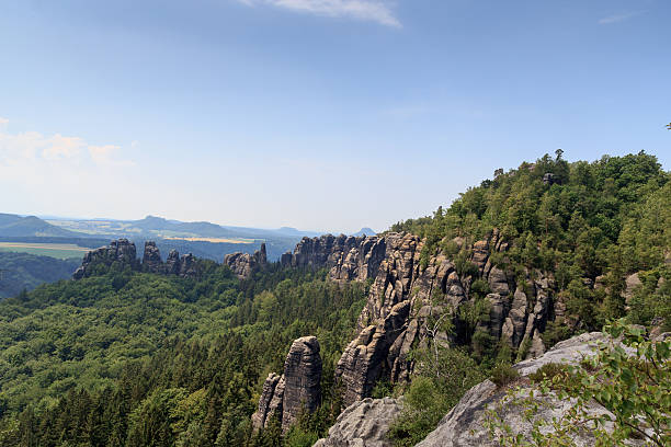istock Panorama with rocks, mountains in Saxon Switzerland 494568246