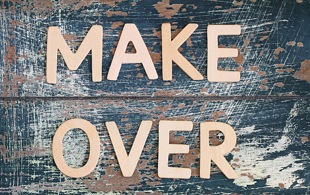 istock Makeover written with wooden letters on rustic wooden surface 494570968