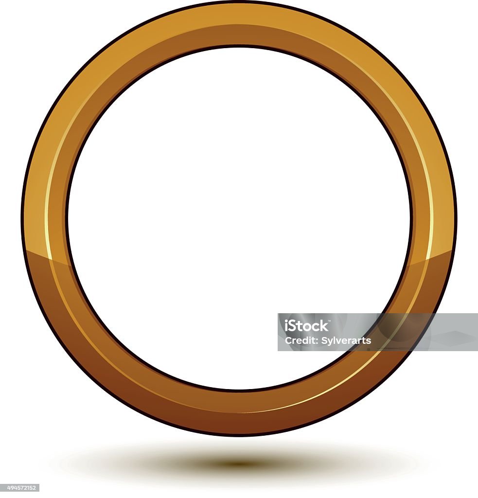 Golden Rim Symbol Royal Golden Geometric Symbol With White Copy Space Golden Stock ...