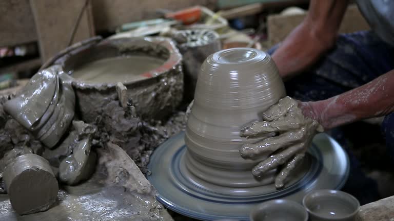 Pottery community at  Koh Kret, Nonthaburi Province.