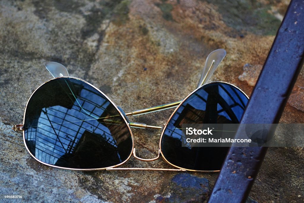 sun glasses Reflections Fashion Stock Photo