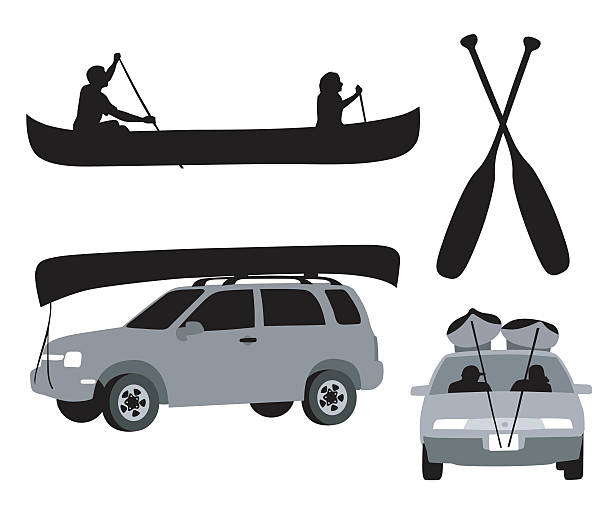 canoing 여행 - canoeing stock illustrations