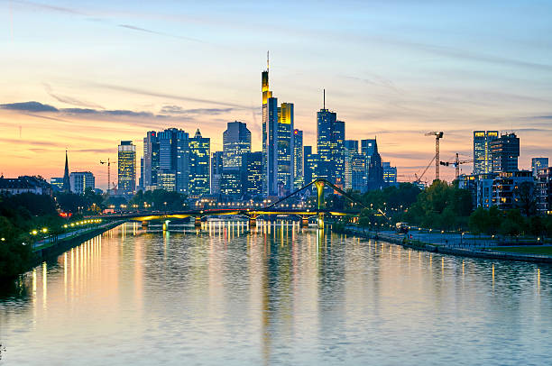 istock Skyline of Frankfurt am Main after sunset 494585486