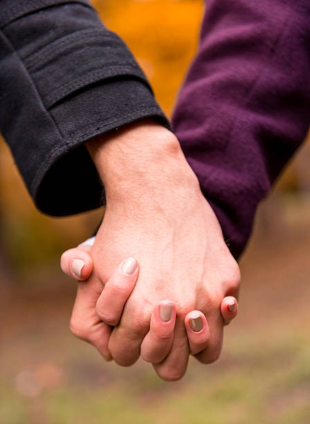 istock Couple on autumn walk 494588010