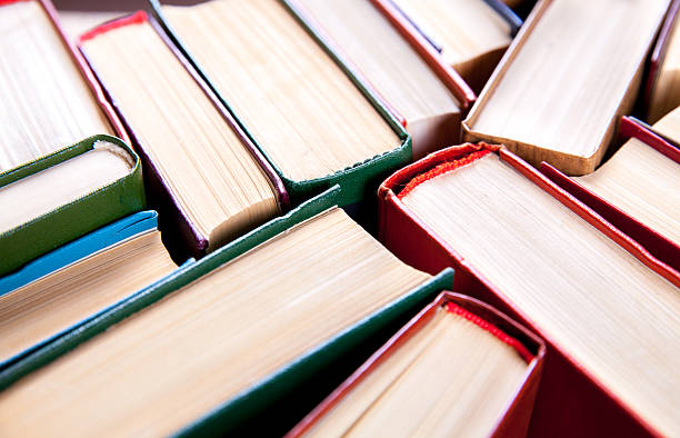 istock Old and used hardback books 494591540