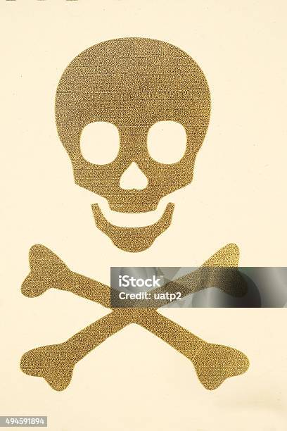 Skull And Bones Stock Photo - Download Image Now - 2015, Brown, Cheerful