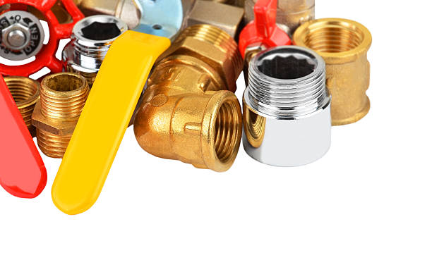 istock Plumbing fitting and ball valve 494593894
