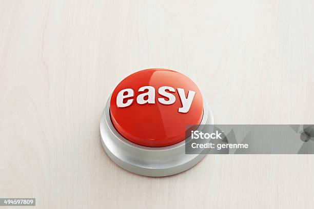Easy Button Stock Photo - Download Image Now - Effortless, Push Button, Icon Symbol