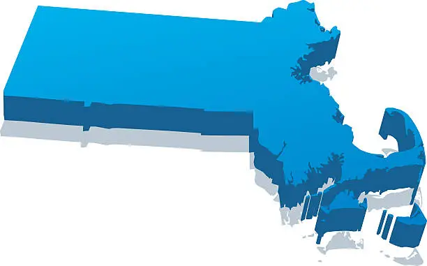 Vector illustration of Massachusetts Map