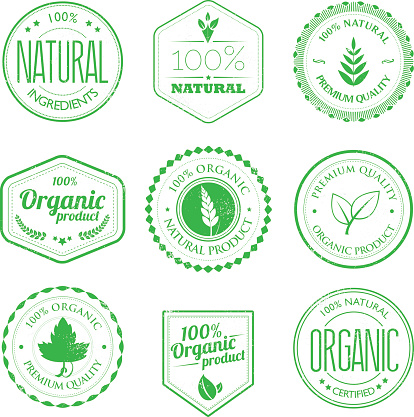 A set of organic product stamps. Stamps and grunge elements are on different layers, can be separated. Aics3 and Hi-res jpg files are included.