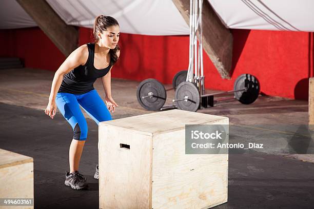 Ready To Jump In A Gym Gym Stock Photo - Download Image Now - Active Lifestyle, Adult, Athlete