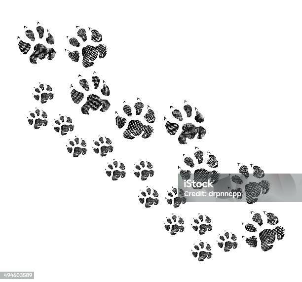 Animal Footprint Stock Photo - Download Image Now - Footprint, Dog, Tattoo  - iStock