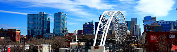 Denver, Colorado downtown riverfront stock photo