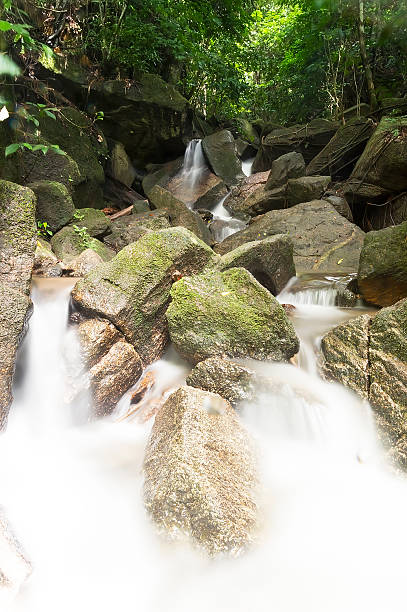 kathu wasserfall - natural phenomenon waterfall rock tranquil scene stock-fotos und bilder