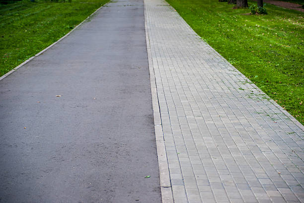 istock Pathway in the park with green grass 494606150