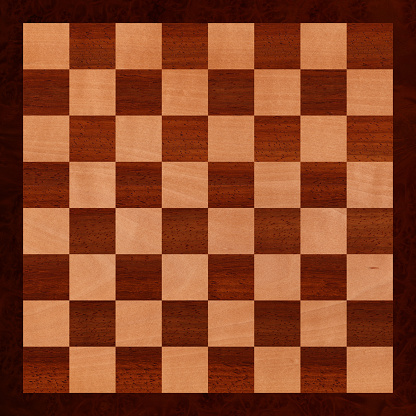 High resolution wood checkerboard, also suitable for chess and similar board games