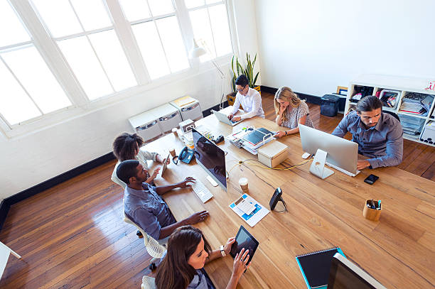 istock Group of young business people working. 494609892