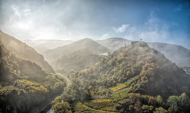 Ahr valley in the morning fog