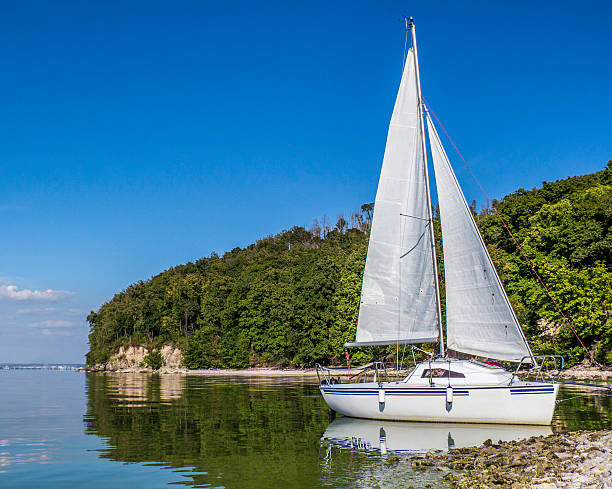 istock The yacht in the bay. 494614772