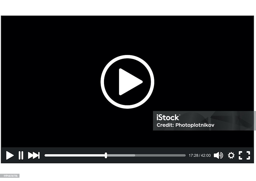 Video Player interface for Web. Vector Video Player interface for Web. Vector Illustration VCR stock vector