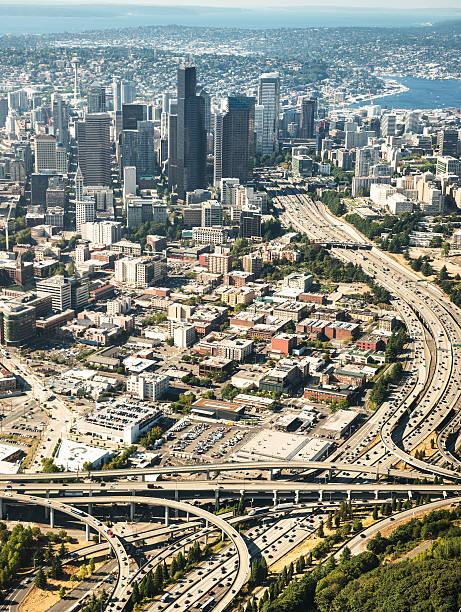 istock Seattle downtown area from the helicopter 494617894