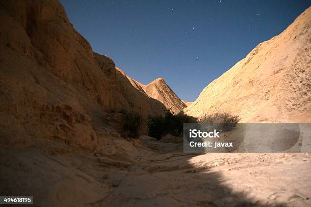 Hiking In Night Desert Stock Photo - Download Image Now - Adventure, Hill, Horizontal