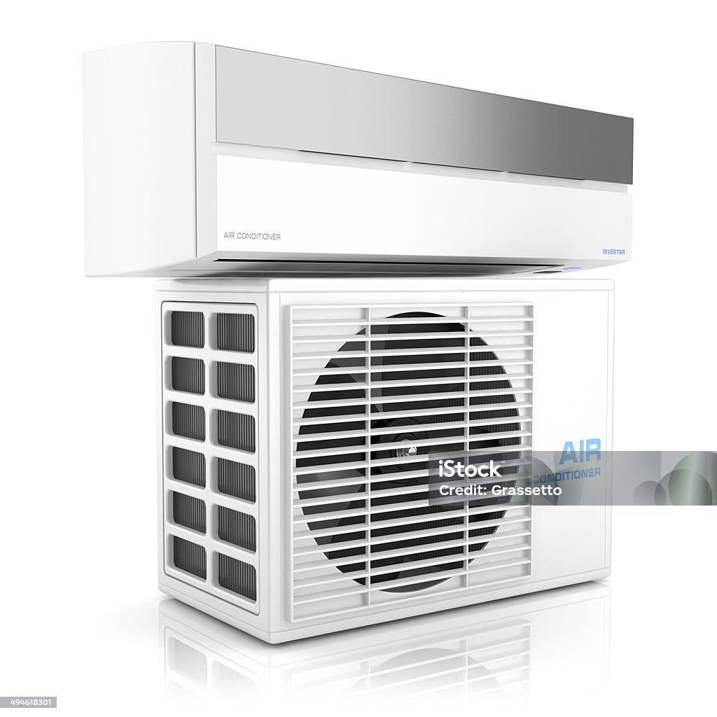 Moderna air conditioner. 3D - Foto de stock de Refrigeradora de Agua libre de derechos