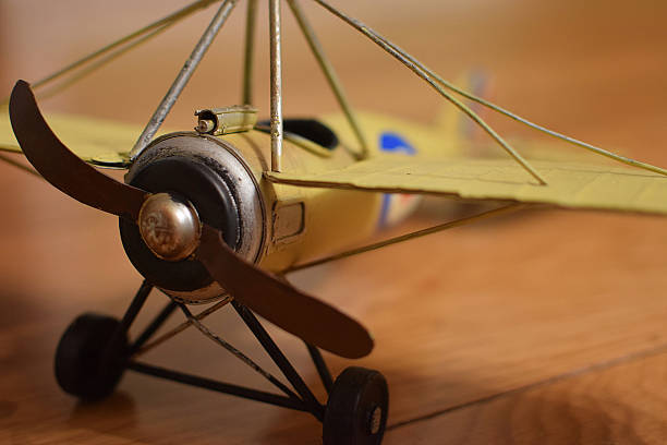 istock Yellow toy airplane 494618987