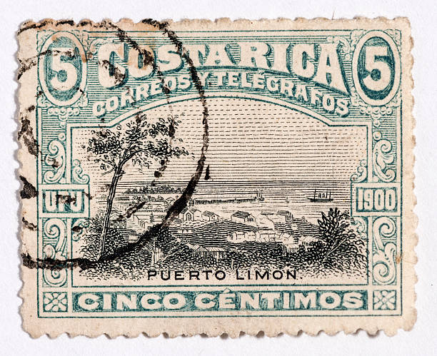 istock Vintage antique old postage stamp from Costa Rica 494622187