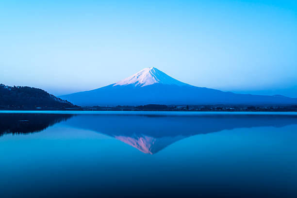 istock inverted image of Mt  Fuji, View from lake Kawaguchi 494622691