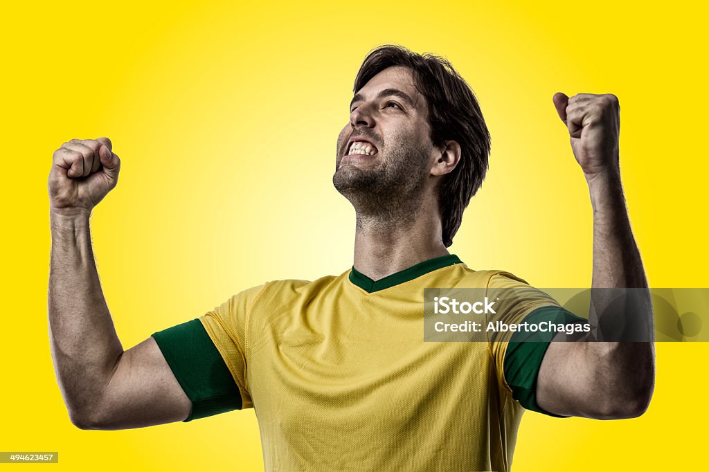 Jogador de futebol brasileiro - Royalty-free 2014 Foto de stock