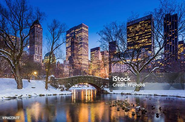 Winter Gapstow Bridge Im Central Park Stockfoto und mehr Bilder von New York City - New York City, Winter, Central Park - Manhattan