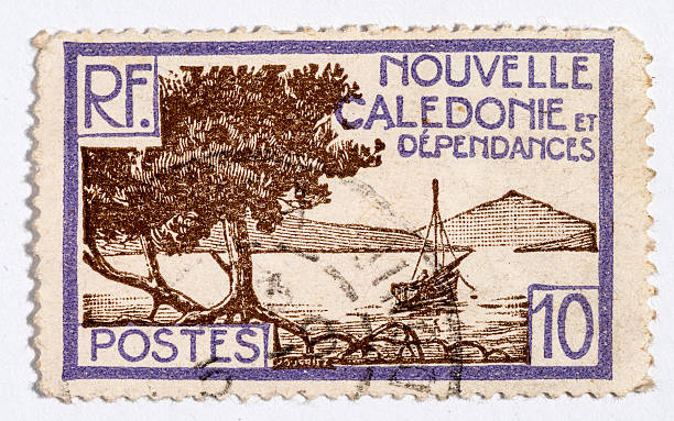 istock Vintage antique old postage stamp from Nouvelle Caledonie 494623975