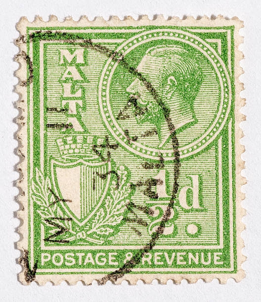 istock Vintage antique old postage stamp from Malta 494623977