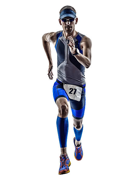 istock man triathlon iron man athlete runners running 494625139