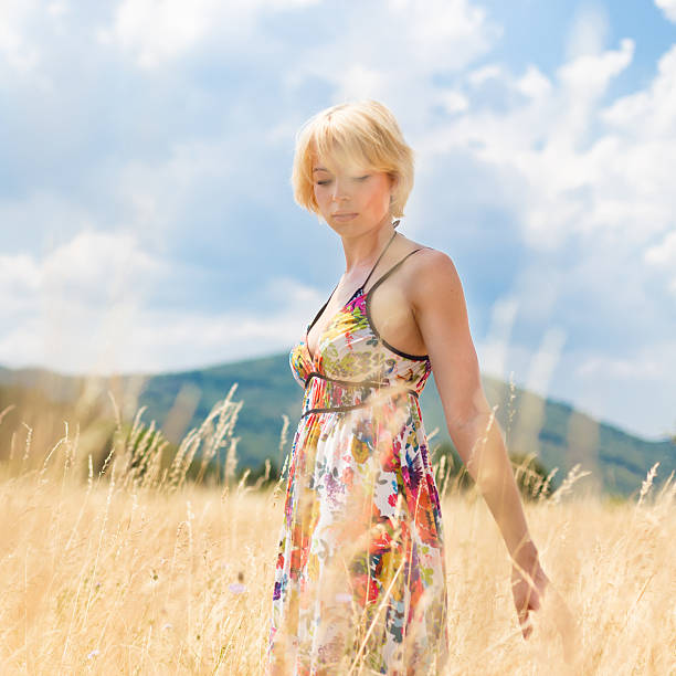 istock Woman enjoying the nature. 494631540