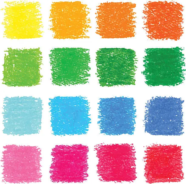 Vector illustration of Beautiful oil pastel squares, design elements for your design.
