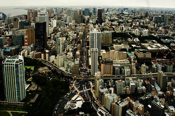 Tokyo Tower, City view, Minato, Tokyo, Japan stock photo