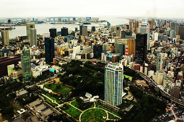 Tokyo Tower, City view, Minato, Tokyo, Japan stock photo