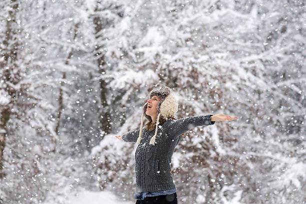 istock Happy young woman embracing beautiful life 494636982