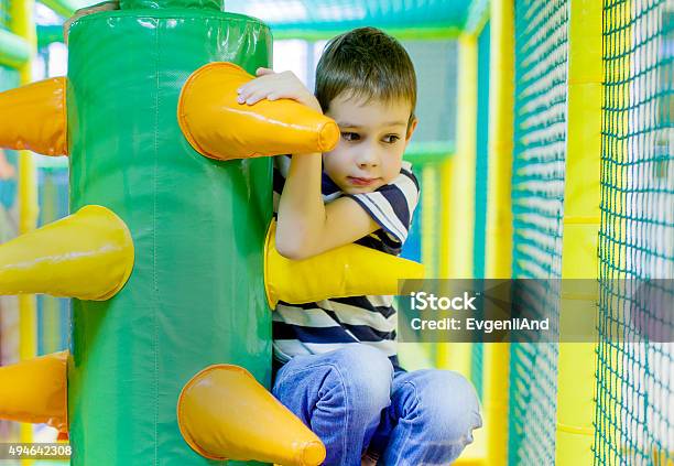 Boy In The Game Maze Stock Photo - Download Image Now - Softness, Playing, Child