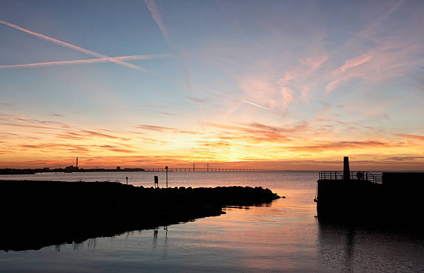 istock Sunset over water in Sweden 494644028