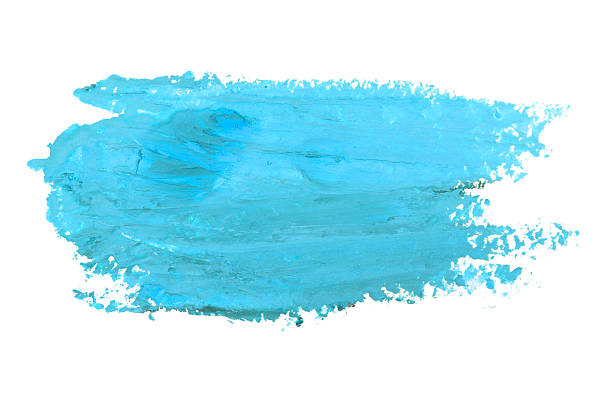 istock Watercolor blue smear isolated on white background. 494644336