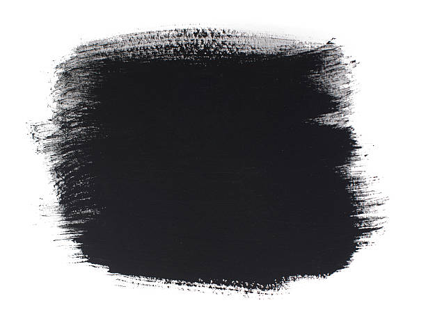 istock Watercolor black smear isolated on white background. 494644386