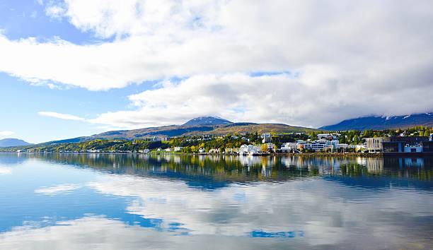 Lake Akureyri is photographed in September 2015