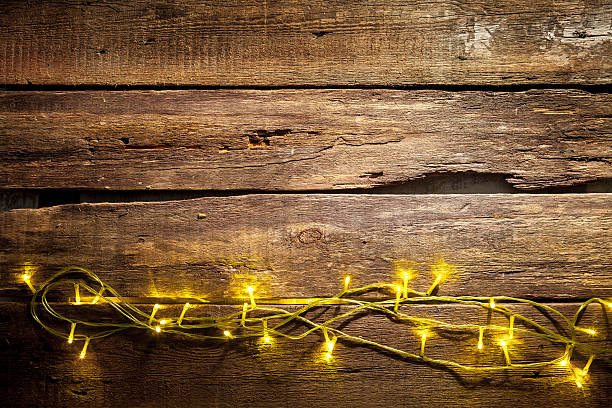 istock The wooden table with Christmas decorations 494644818