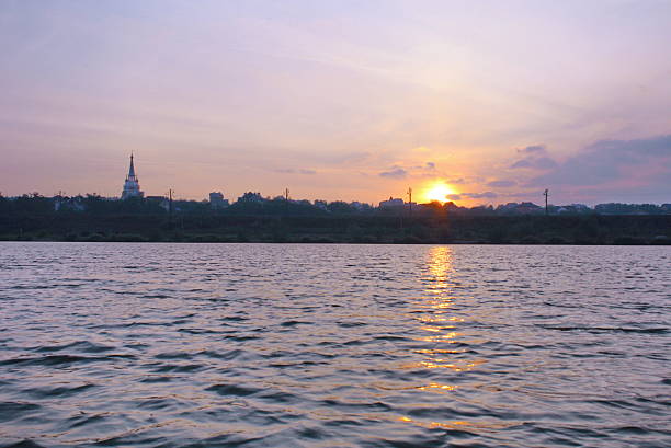 istock Dawn over the city with a view of river 494644954
